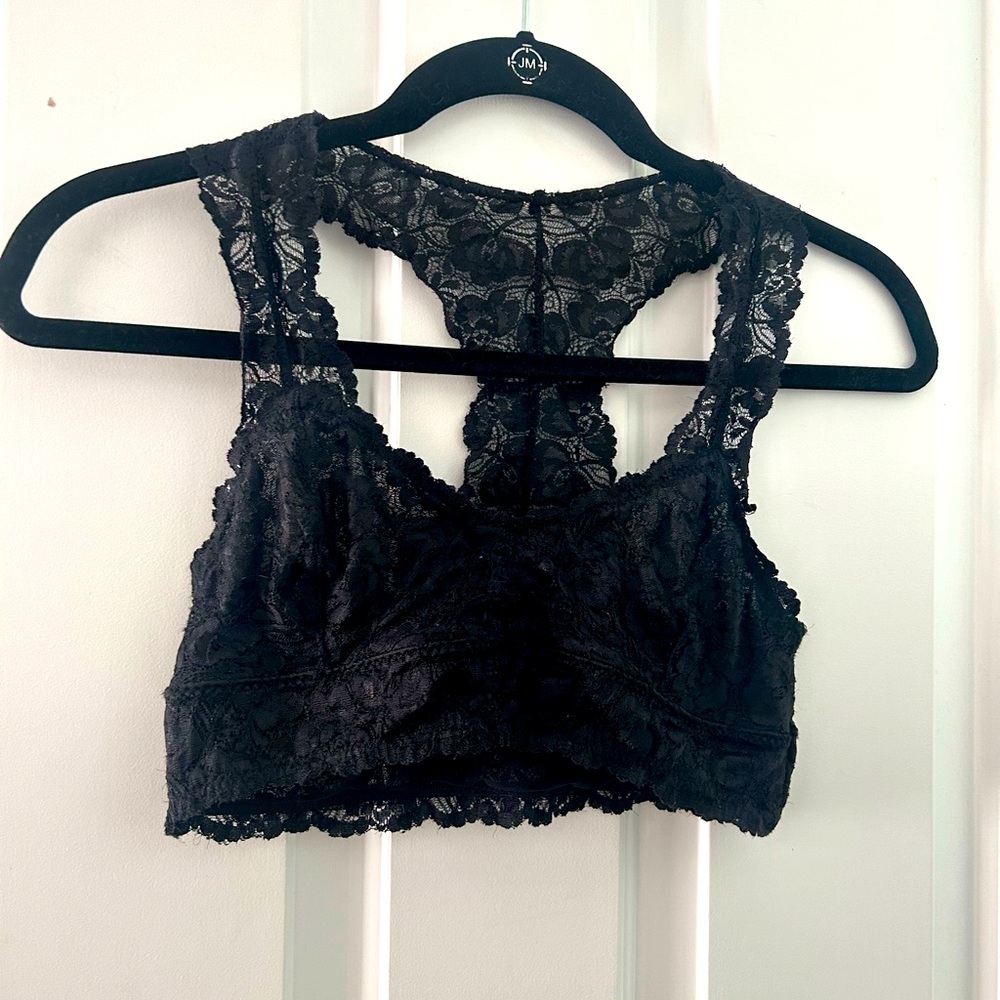 Anemone Black‎ Lace Racerback Bralette